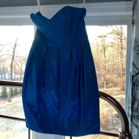 Gorgeous Blue Strapless Shoshanna Cocktail Dress - Picture 4 of 6